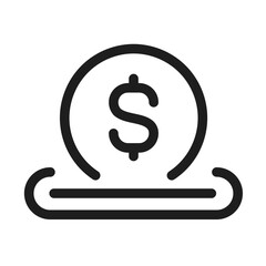 Obraz premium Dollar vector icon