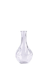 Elegant glass vase isolated on transparent background 