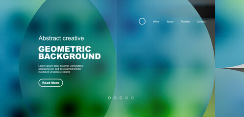 Obraz premium Bright fluid gradient circles abstract background. Business or technology design for wallpaper, banner, background, landing page, wall art, invitation, prints