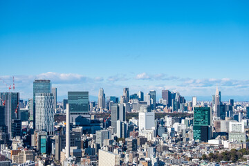日本の首都東京都の都市風景