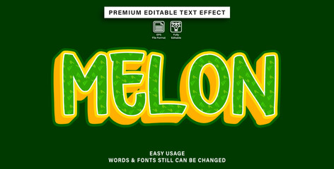 editable font effect melon style