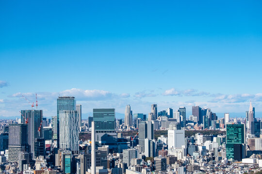 日本の首都東京都の都市風景