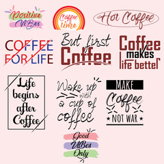 Coffee t shirt bundle design 