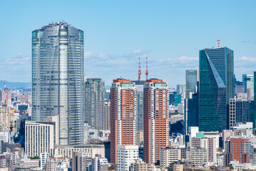 Naklejka na ściany i meble 日本の首都東京都の都市風景