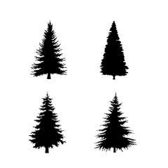 Obraz premium set of christmas trees
