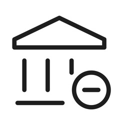Minus bank icon