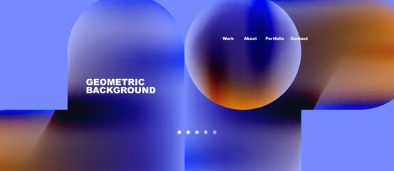 Abstract circles and round shapes landing page background. Vector Illustration For Wallpaper, Banner, Background, Card, Book Illustration, landing page. Pattern design concept