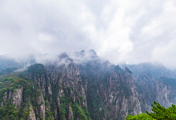 Natural scenery of Huangshan Scenic Area in Anhui Province