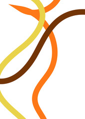 Graphic Lines Yellow Orange Brown 
