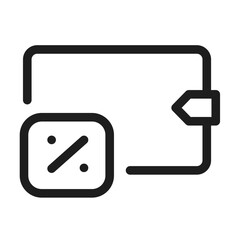 wallet percent icon