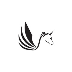 Pegasus icon logo free vector design