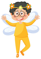 Cute fairy boy cartoon character