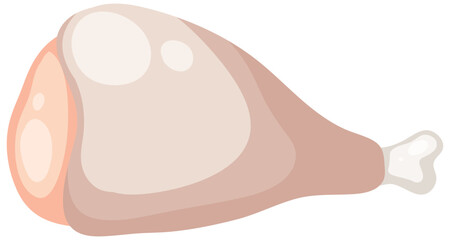 Raw chicken leg vector
