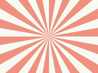 放射状の縞々背景イラスト赤白