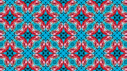 Colored African fabric - Seamless pattern, high definition illustration 