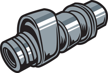 Crankshaft icon isometric design isolated on white background