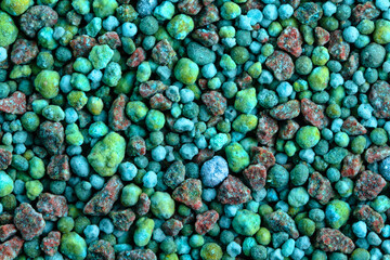 White mineral fertilizer, ammonium nitrate, for application in spring to cereals