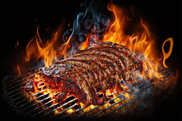 steak on the grill, generative ai