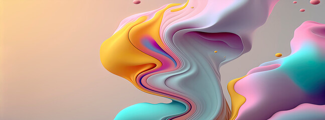 Panorama header with abstract organic lines wallpaper