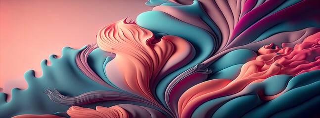 abstract Panorama header with pastel colors wallpaper