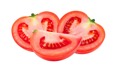 slice tomato  isolated on transparent png