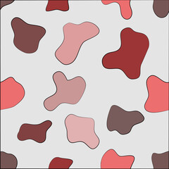 Colorful cow pattern, seamless background 