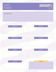 Obraz premium Weekly Planner 1