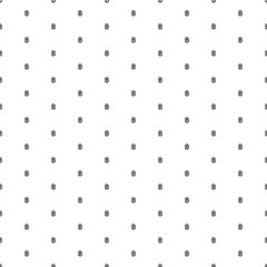 Square seamless background pattern from geometric shapes. The pattern is evenly filled with small black thai baht symbols. Vector illustration on white background