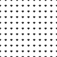 Square seamless background pattern from geometric shapes. The pattern is evenly filled with big black diamond symbols. Vector illustration on white background