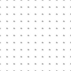 Fototapeta premium Square seamless background pattern from geometric shapes. The pattern is evenly filled with small black wedding rings symbols. Vector illustration on white background