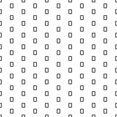 Square seamless background pattern from geometric shapes. The pattern is evenly filled with big black photo frame symbols. Vector illustration on white background