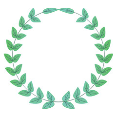 Vector illustration of laurel wreath.
