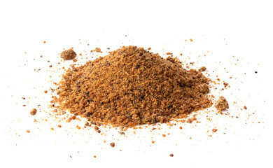 Nutmeg powder isolated on transparent png