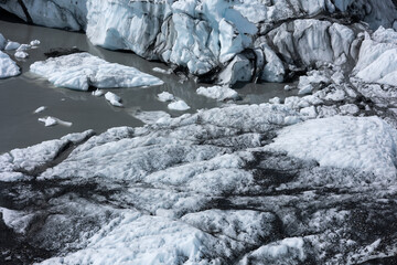 Glacier lake in Alaska during the summer