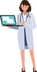 doctor woman ,Vector illustration cartoon character 