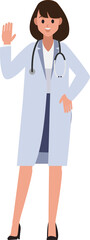 doctor woman ,Vector illustration cartoon character 