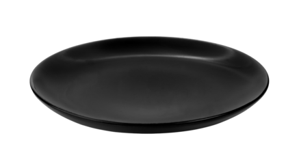 black plate on transparent png
