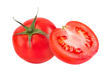 Fototapete Rund tomato isolated on transparent png © supamas