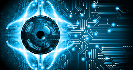 eye cyber circuit future technology concept background
