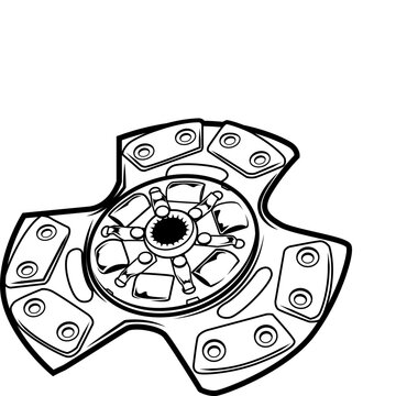brake discs and pads vector illustration white background icon