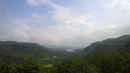 clouds over the mountains