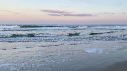 pink sunset on Florida beach