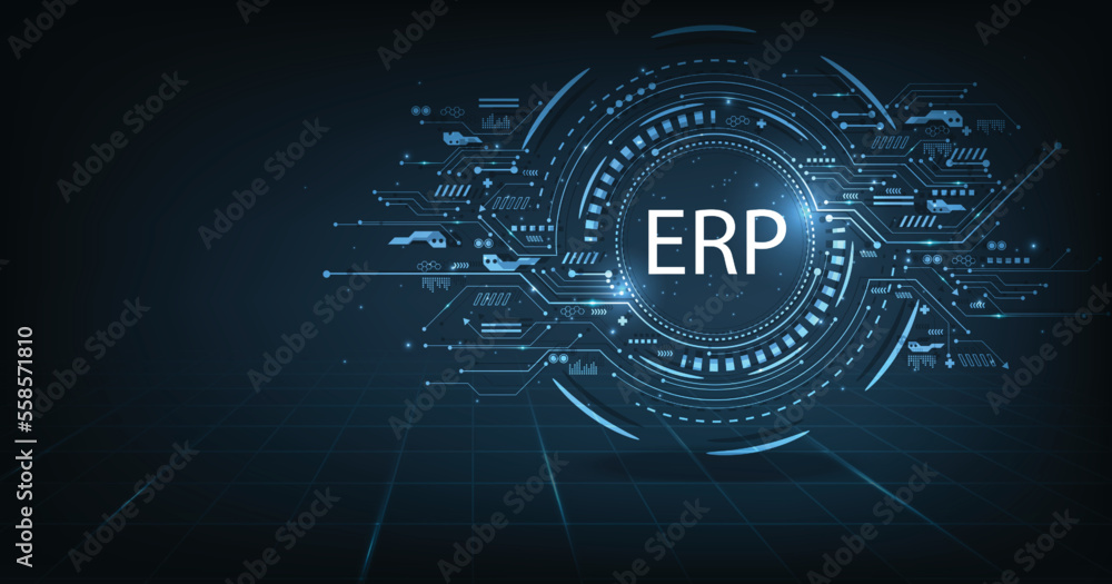 Poster extended producer responsibility (epr)concept.enterprise resource planning business and modern techn
