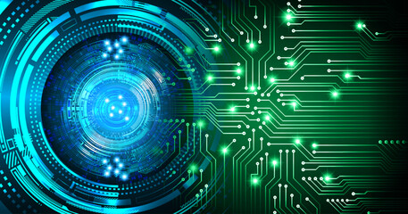 eye cyber circuit future technology concept background
