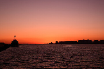 Naklejka premium 千葉港夕景