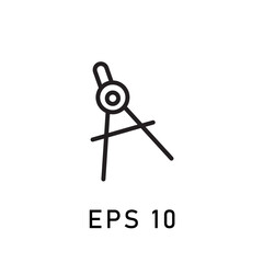 Vektor ikon kompas, tanda datar terisi, piktogram padat diisolasi pada warna putih, logo ilustrasi.