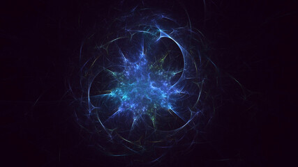 3D rendering abstract technology fractal background