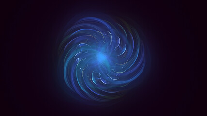 3D rendering abstract round light background