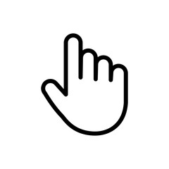Obraz premium hand pointing outline style icon vector 