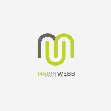 letter m and u design icon symbol logo